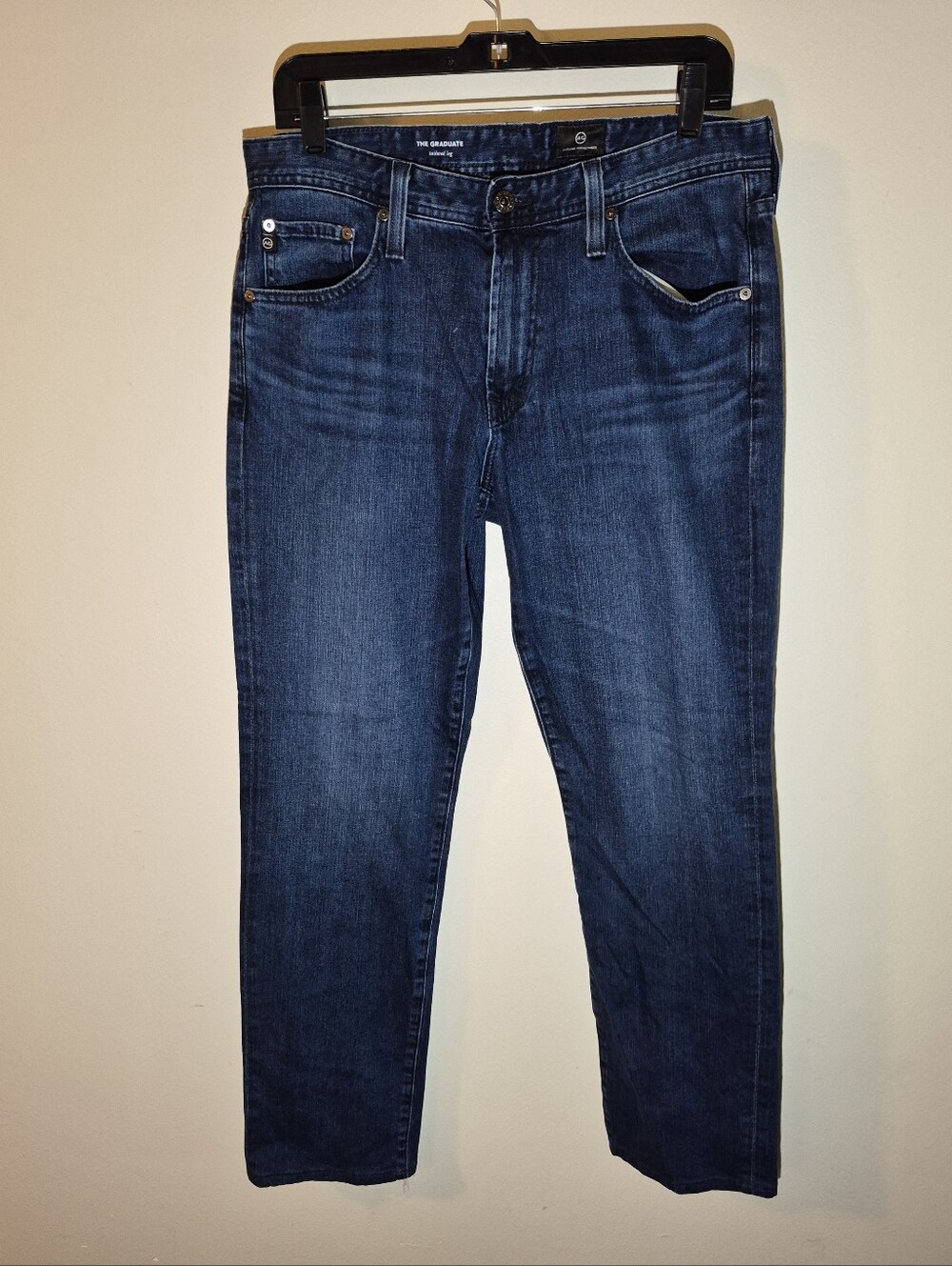 31x32) AG The Graduate Tailored Leg Dark Wash Denim Jeans